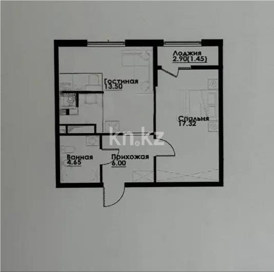 Продажа 2-комнатной квартиры, 48.4 м², ул. Фадеева, дом  38г в Алматы