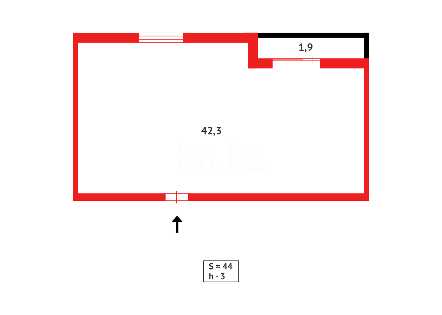 Продажа 1-комнатной квартиры, 44 м² - Продажа  однокомнатных квартир в новостройках Караганды - страница 2 фото 8 из 14