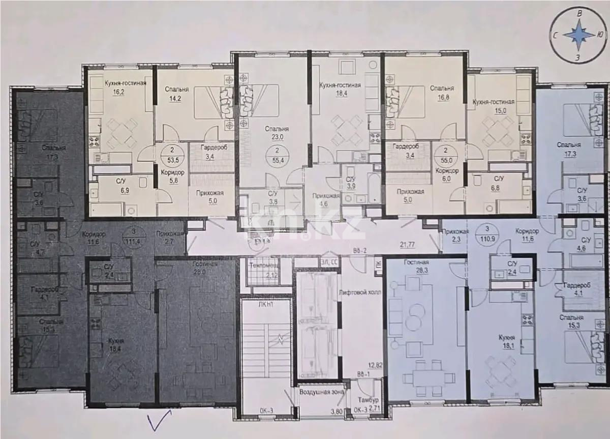 Продажа 3-комнатной квартиры, 111.9 м², ул. Утепова, дом  31 в Алматы - фото 2