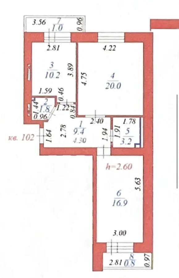Продажа 2-комнатной квартиры, 63.3 м² в Астане - фото 7