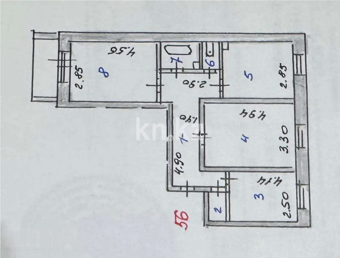 Продажа 3-комнатной квартиры, 68 м², ул. Петрова, дом  16 в Астане - фото 7