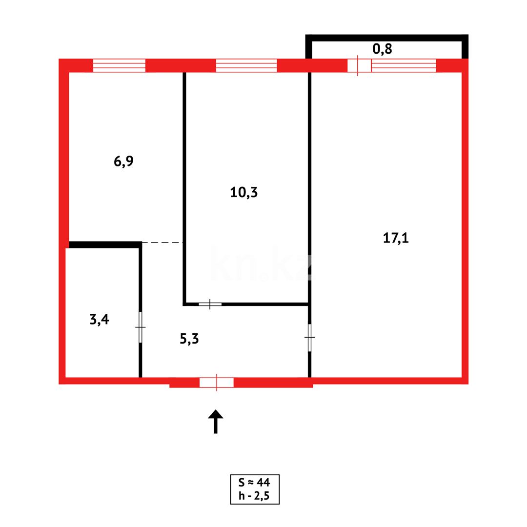 Продажа 2-комнатной квартиры, 47 м² - Продажа квартир в Караганде с фото - страница 9 фото 15 из 15