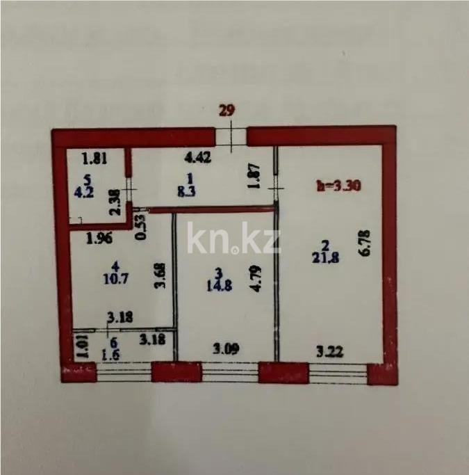 Продажа 2-комнатной квартиры, 62 м² в Астане