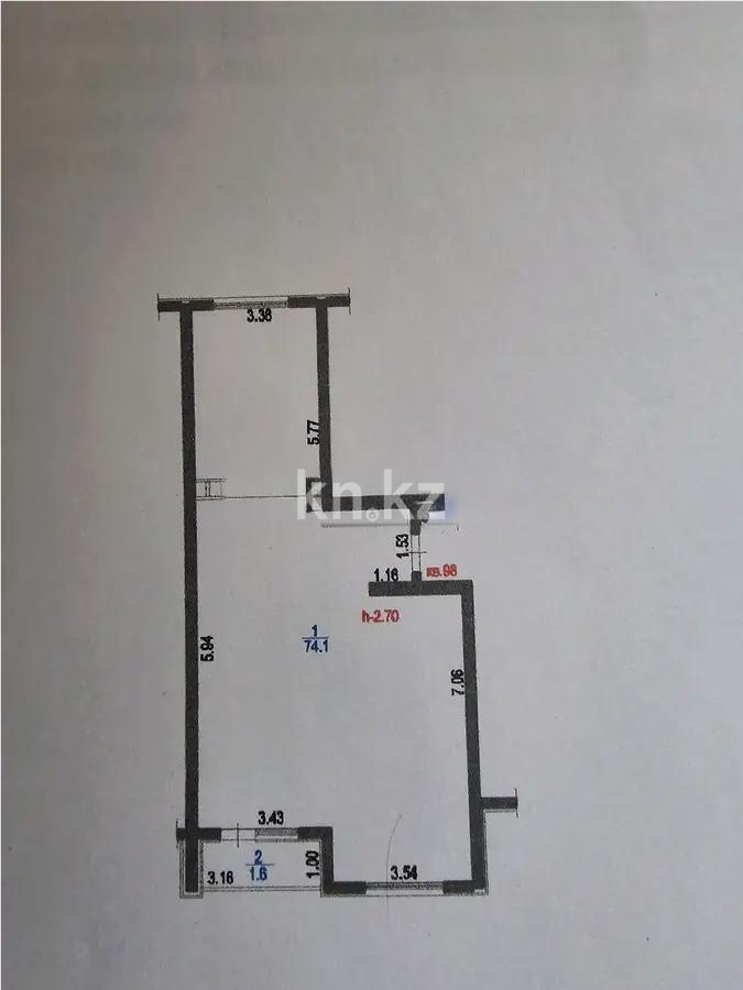 Продажа 3-комнатной квартиры, 75.7 м² в Алматы