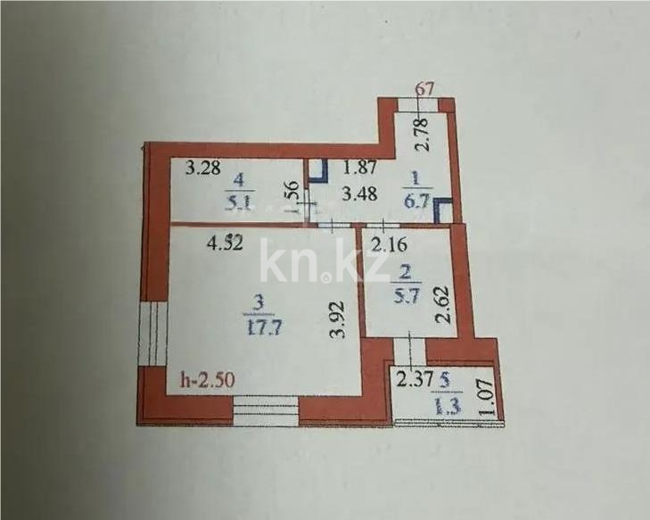 Продажа 1-комнатной квартиры, 36.6 м² в Астане - фото 4