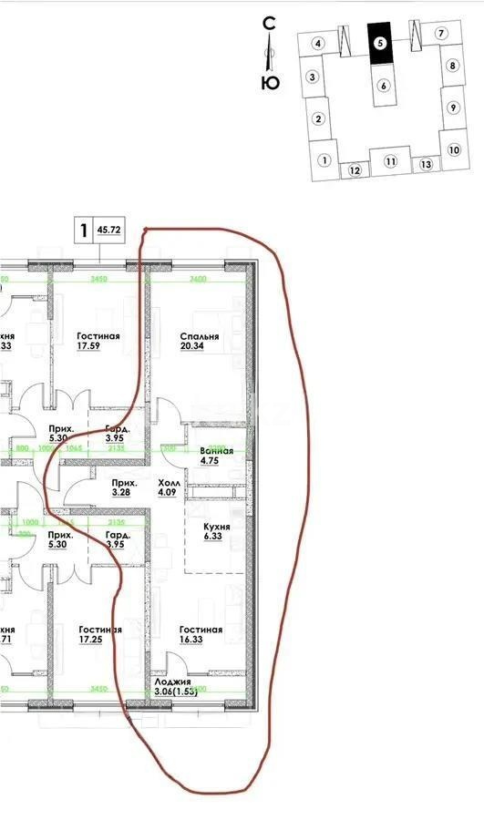 Продажа 2-комнатной квартиры, 59 м² в Алматы - фото 3