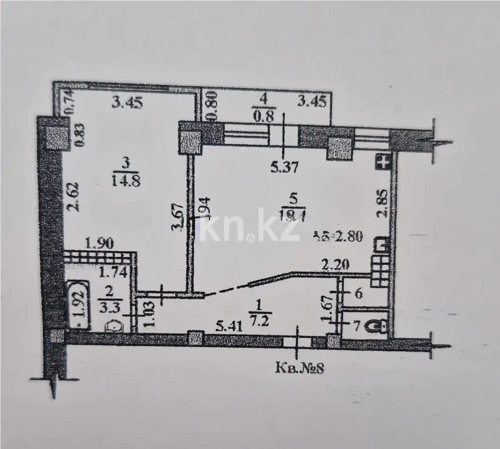 Продажа 2-комнатной квартиры, 46.3 м² - Продажа двухкомнатных квартир от собственников в Алматы - страница 47 фото 3 из 3