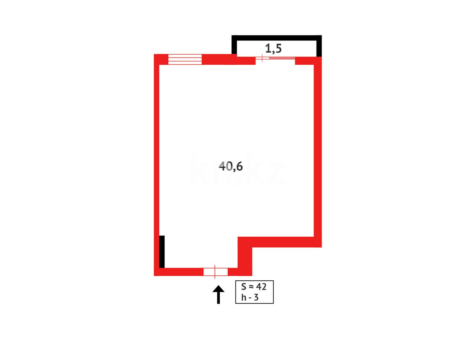 Продажа 1-комнатной квартиры, 42 м² - Продажа однокомнатных квартир в Караганде - страница 2 фото 9 из 9