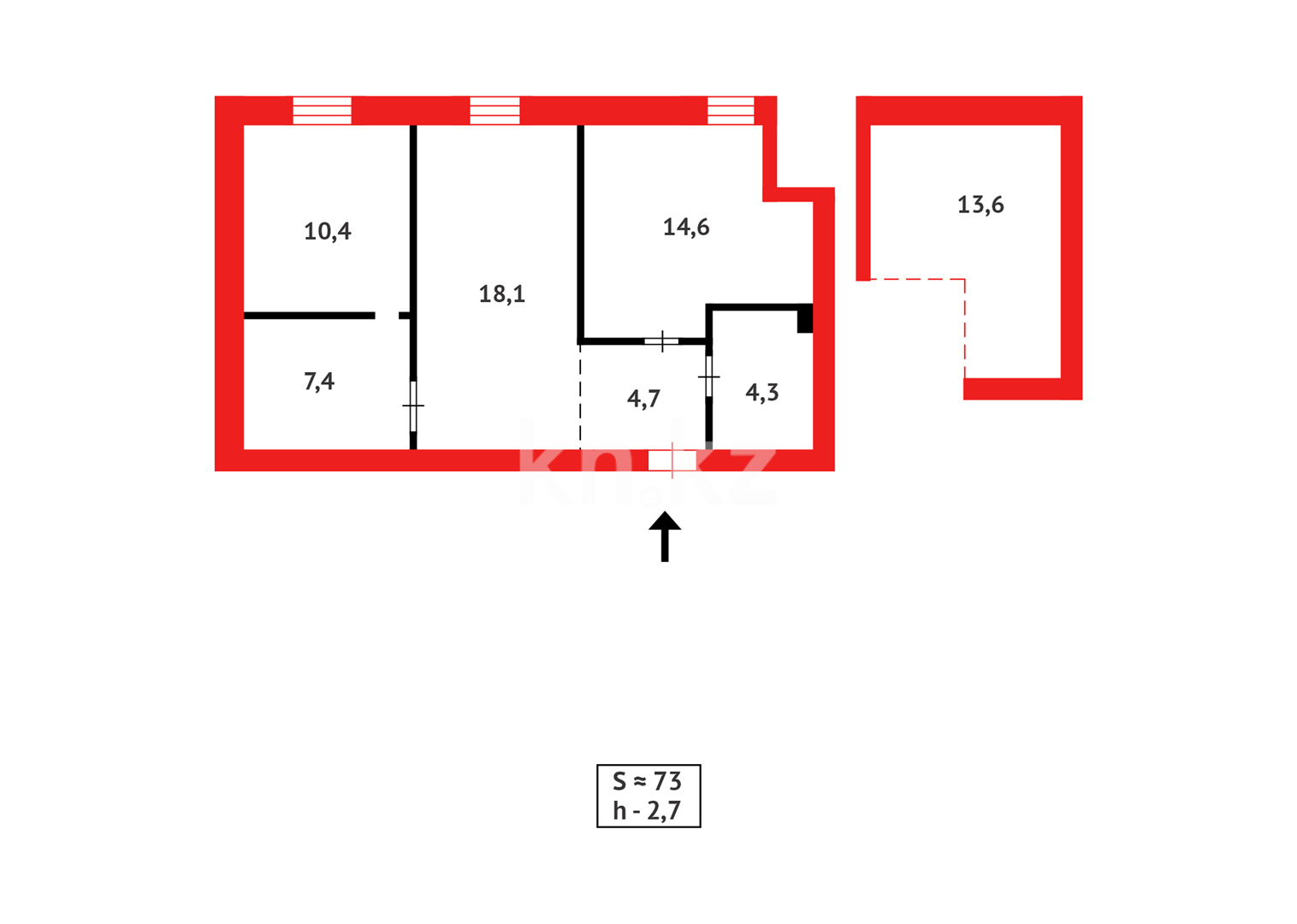 Продажа 2-комнатной квартиры, 73 м² - Продажа  двухкомнатных квартир в новостройках Астаны - страница 82 фото 7 из 7