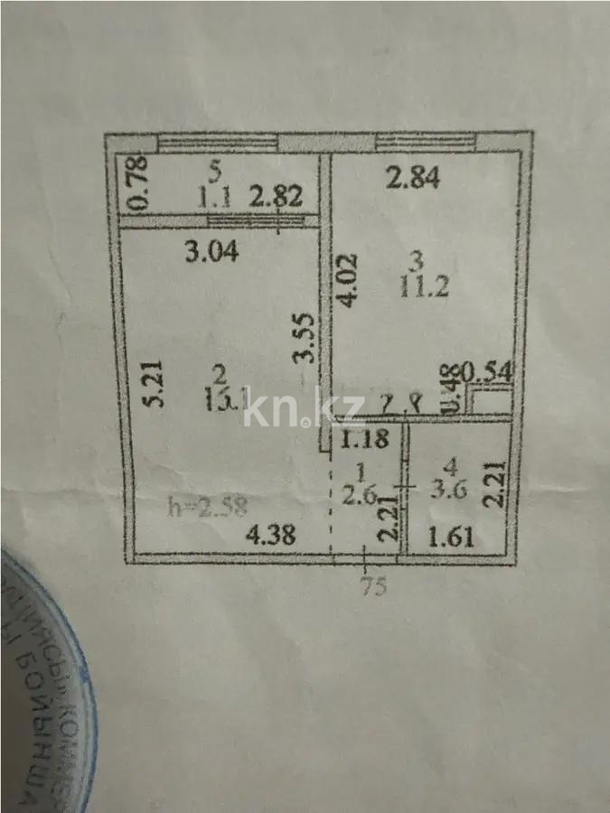 Продажа 1-комнатной квартиры, 34.6 м², ул. А-108, дом  22 - Продажа квартир в Астане с фото фото 6 из 6
