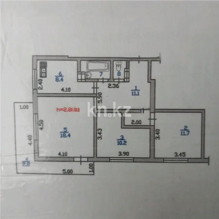 Продажа 3-комнатной квартиры, 67 м², мкр-н Аксай-1, дом  15 - Продажа  трехкомнатных квартир в Алматы без посредников фото 8 из 8