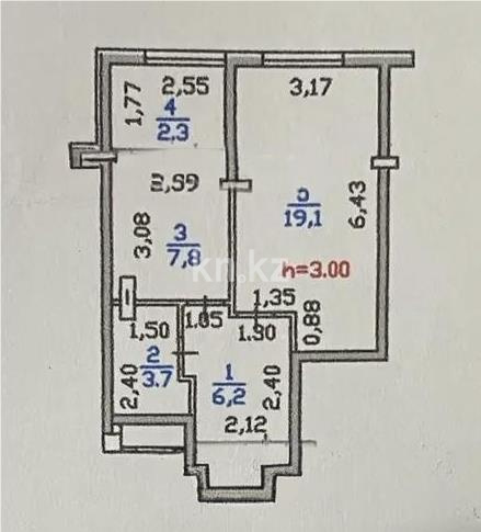 Продажа 1-комнатной квартиры, 39 м² - Продажа квартир в Жетысуском р-не Алматы фото 3 из 3