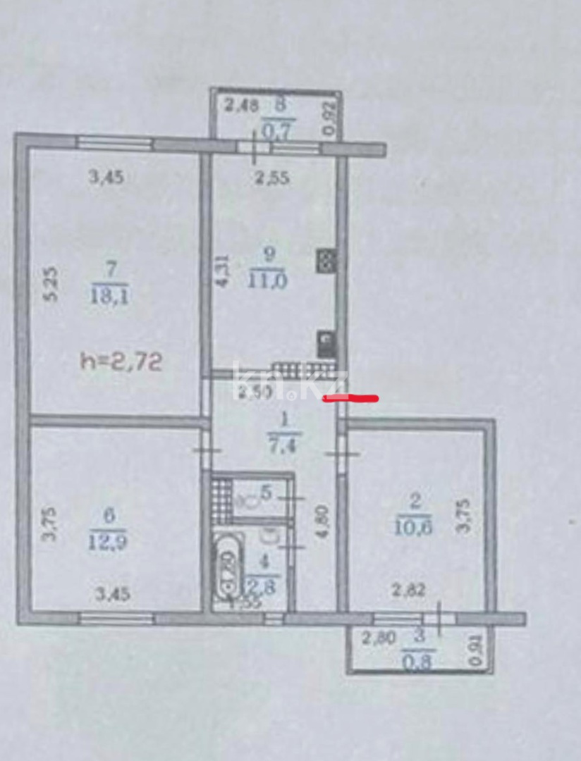 Продажа 3-комнатной квартиры, 65.3 м² - Продажа квартир в Казахстане - страница 29 фото 28 из 30