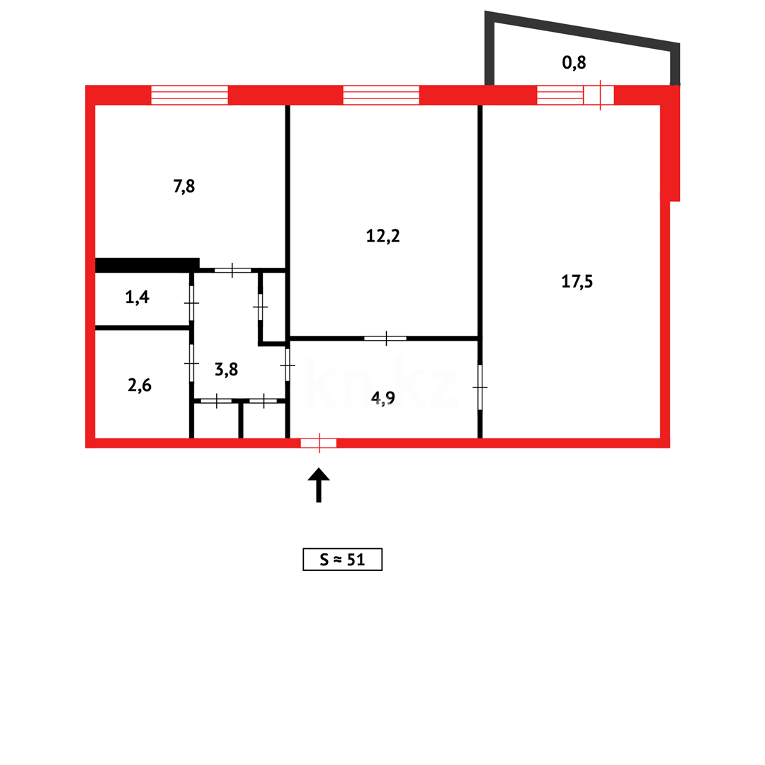 Продажа 2-комнатной квартиры, 51 м² - Недвижимость в Темиртау - страница 2 фото 13 из 13