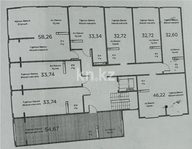 Продажа 2-комнатной квартиры, 54.6 м², мкр-н Шугыла, дом  340/46 в Алматы