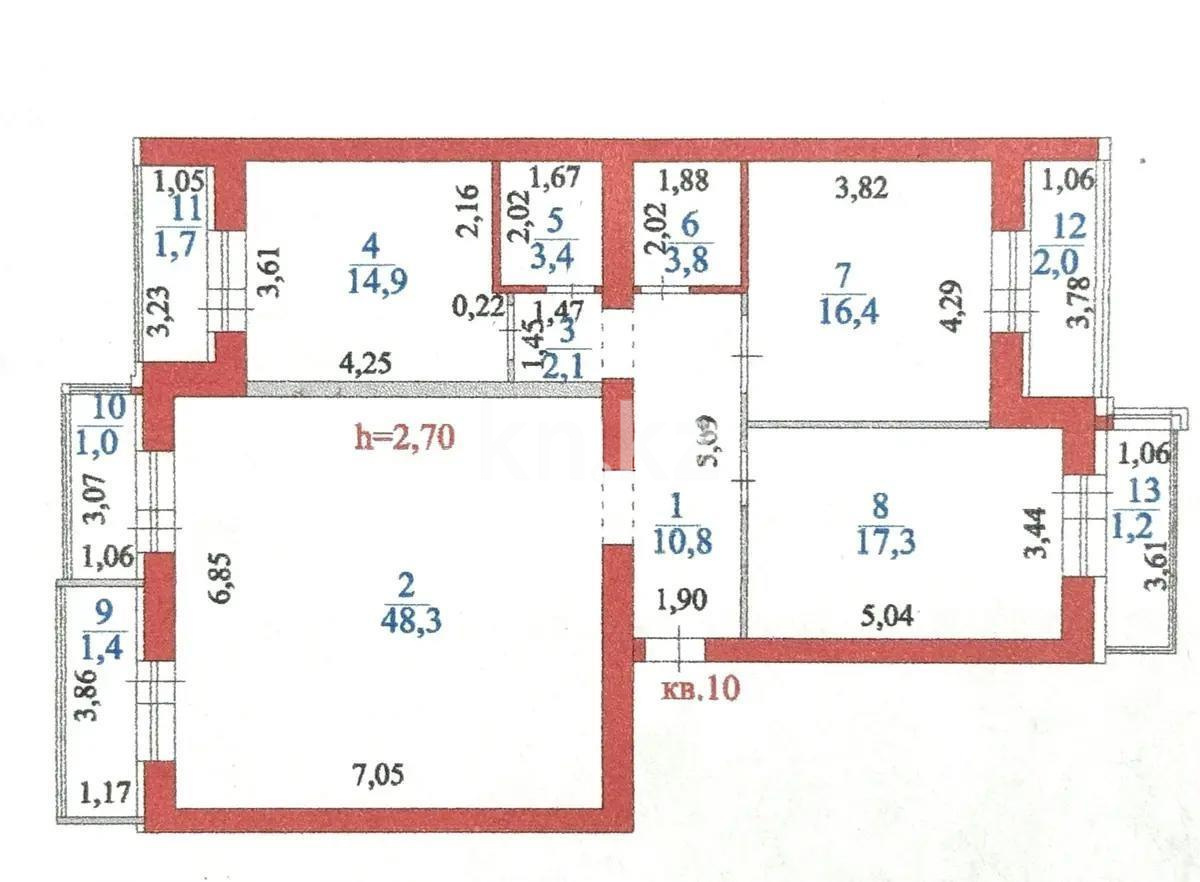 Продажа 3-комнатной квартиры, 124.3 м², ул. Сейдимбека, дом  7/1 в Астане - фото 8