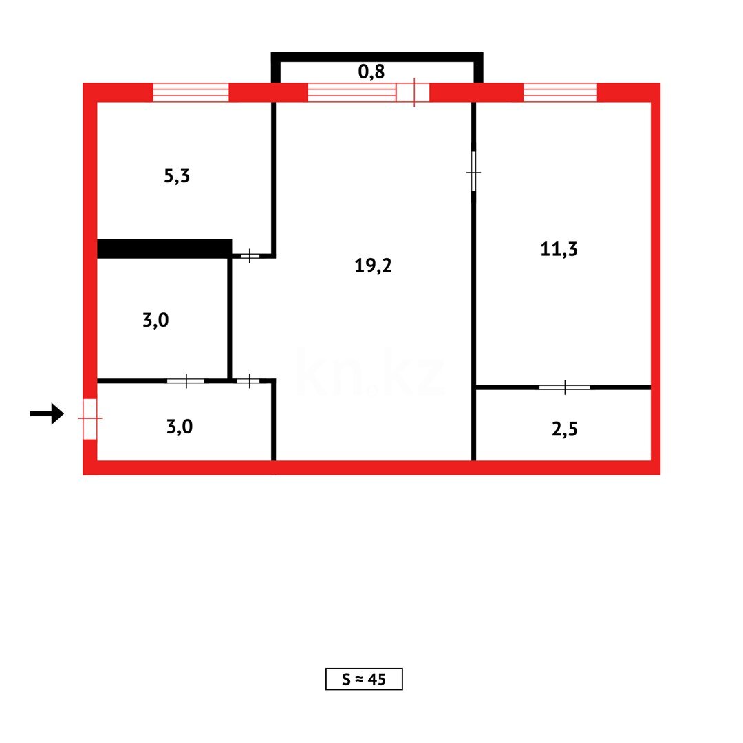 Продажа 2-комнатной квартиры, 45 м² в Темиртау - фото 12