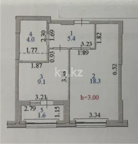 Продажа 1-комнатной квартиры, 38.4 м², ул. Калдаякова, дом  23 - Продажа квартир в Казахстане фото 5 из 5