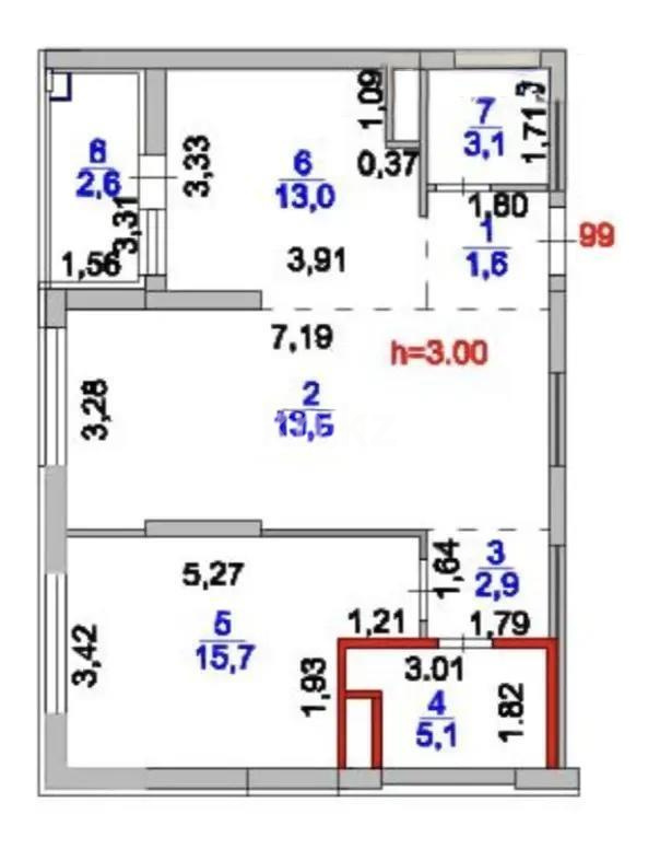 Продажа 2-комнатной квартиры, 67.5 м² в Астане - фото 3