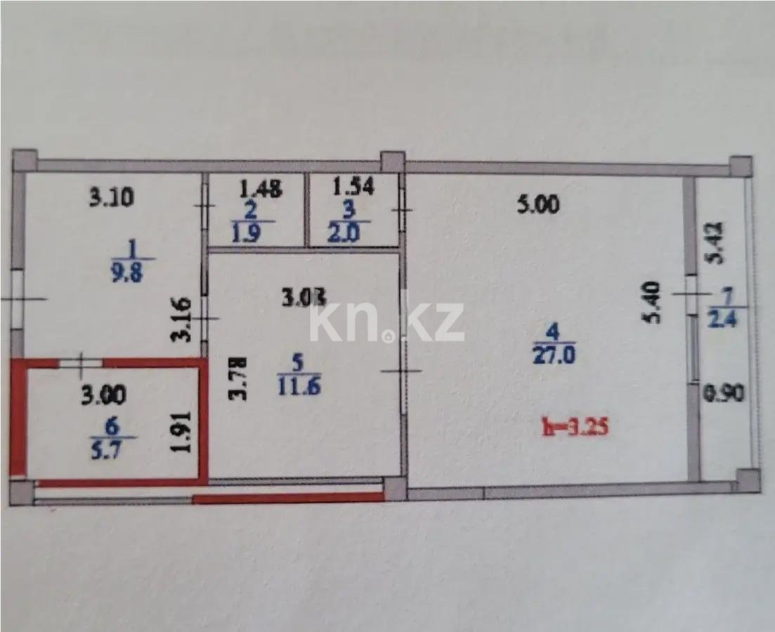 Продажа 1-комнатной квартиры, 60.4 м², ул. Нажимеденова, дом  16е - Продажа  однокомнатных квартир в новостройках Астаны без посредников фото 5 из 5