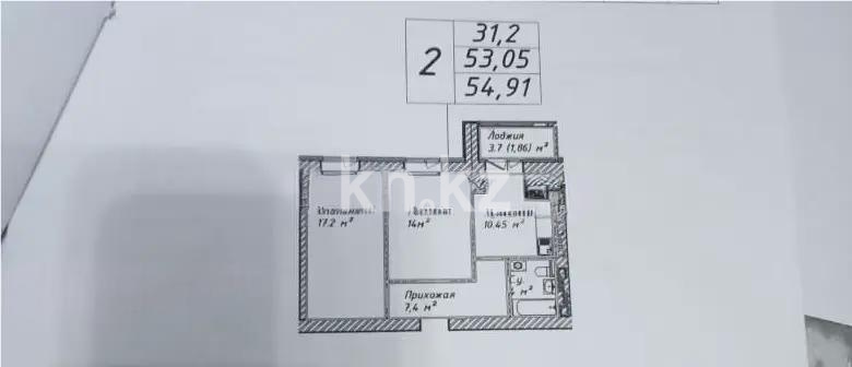 Продажа 2-комнатной квартиры, 54.91 м², ул. Бейбарыс Султан, дом  25/2 - Продажа квартир в Астане фото 6 из 6