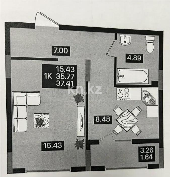 Продажа 2-комнатной квартиры, 38 м² - Продажа двухкомнатных квартир от собственников в Астане - страница 2 фото 1 из 1