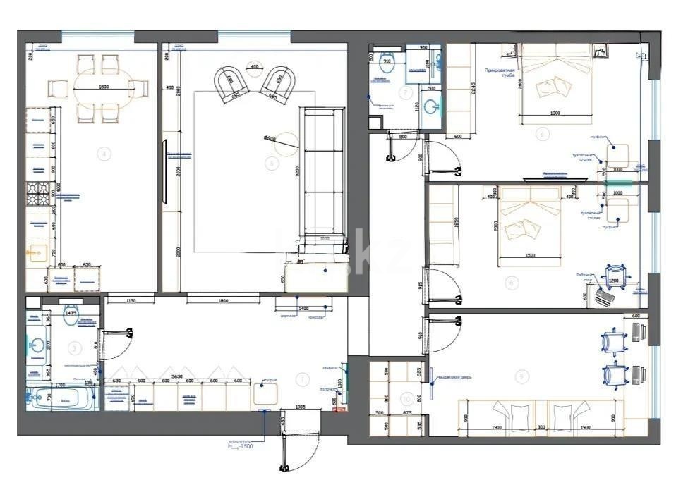 Продажа 4-комнатной квартиры, 140 м² в Астане