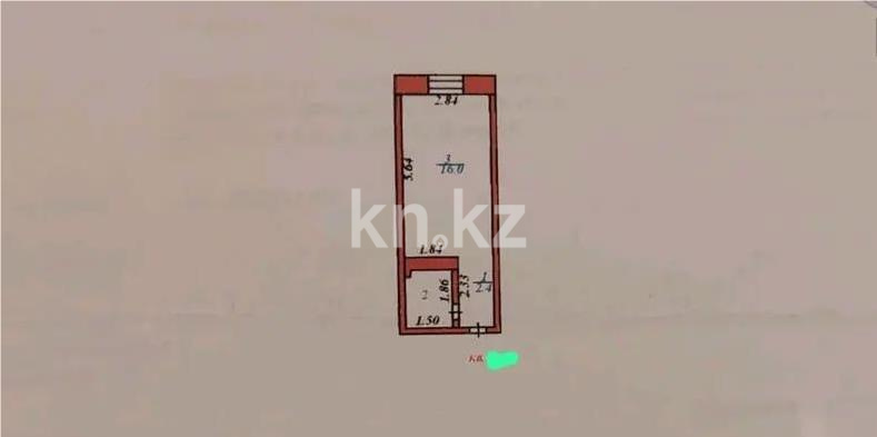 Продажа 1-комнатной квартиры, 21 м², ул. Рыскулбекова, дом  27/2 - Продажа квартир в новостройках Астаны без посредников с фото фото 1 из 1