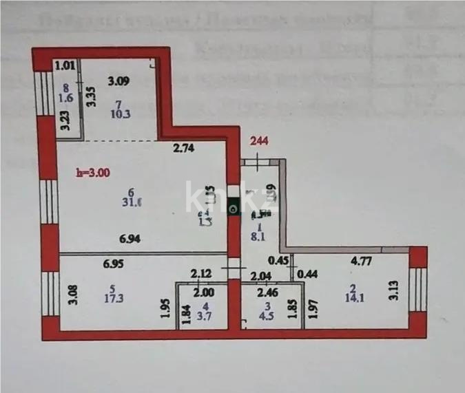 Продажа 3-комнатной квартиры, 91 м² в Астане