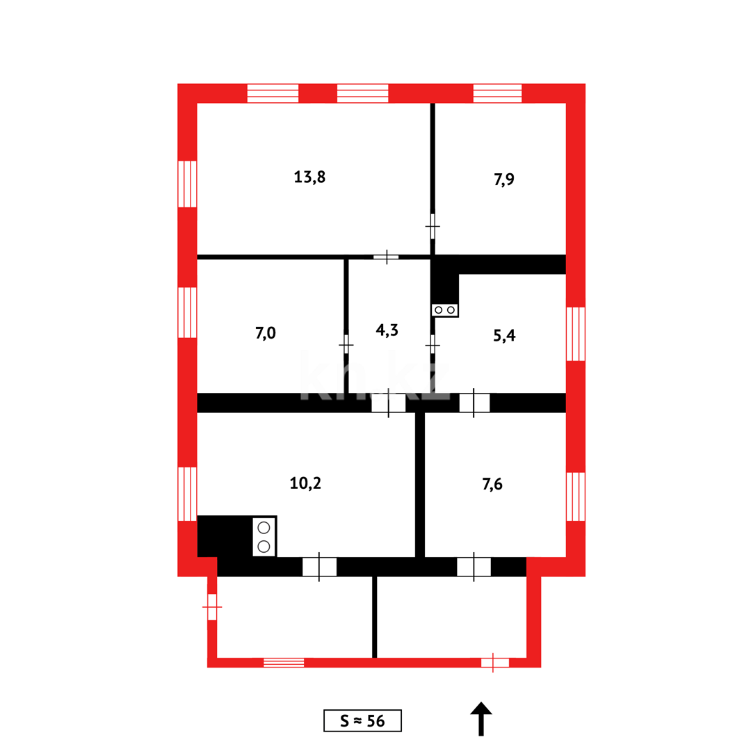 Продажа 4-комнатного дома, 56.2 м² - Продажа домов, коттеджей в Казахстане - страница 11 фото 5 из 5