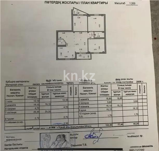 Продажа 4-комнатной квартиры, 125 м², ул. Отырар, дом  4/3 в Астане - фото 7