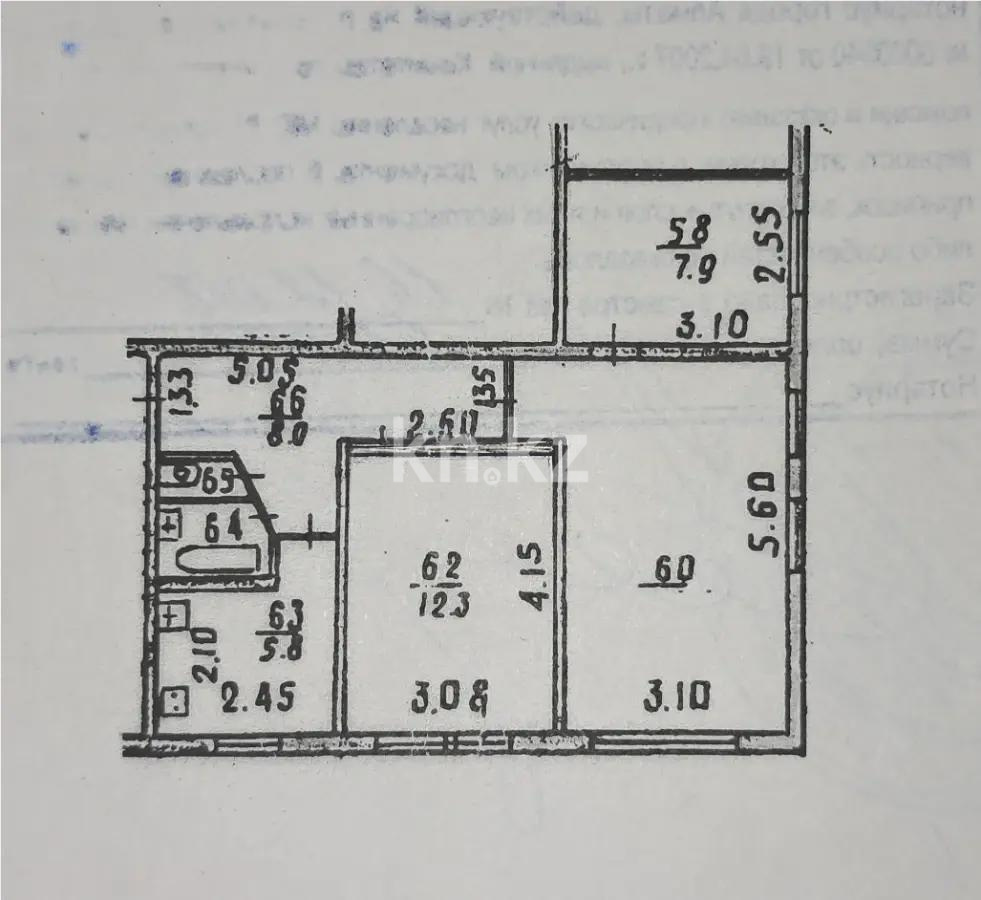 Продажа 3-комнатной квартиры, 55.6 м², ул. Кашгарская, дом  4 - Продажа  трехкомнатных квартир в Алматы без посредников фото 1 из 1