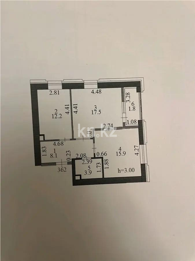 Продажа 2-комнатной квартиры, 58 м², ул. Култегин, дом  4 - Продажа  двухкомнатных квартир в Астане с фото фото 3 из 3