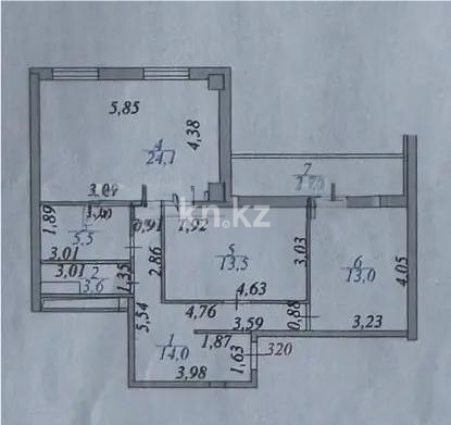 Продажа 3-комнатной квартиры, 80 м², ул. Кенесары, дом  70 - Продажа  трехкомнатных квартир в новостройках Астаны без посредников фото 1 из 1