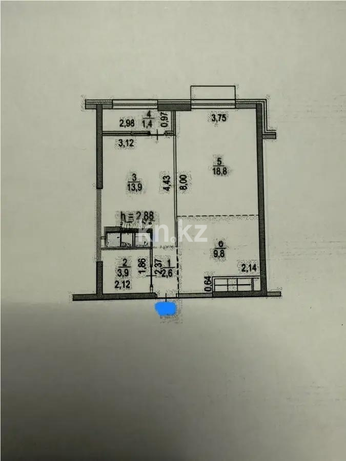 Продажа 2-комнатной квартиры, 50.9 м² - Продажа баз, складов и промышленной недвижимости в Алматинской области фото 1 из 1