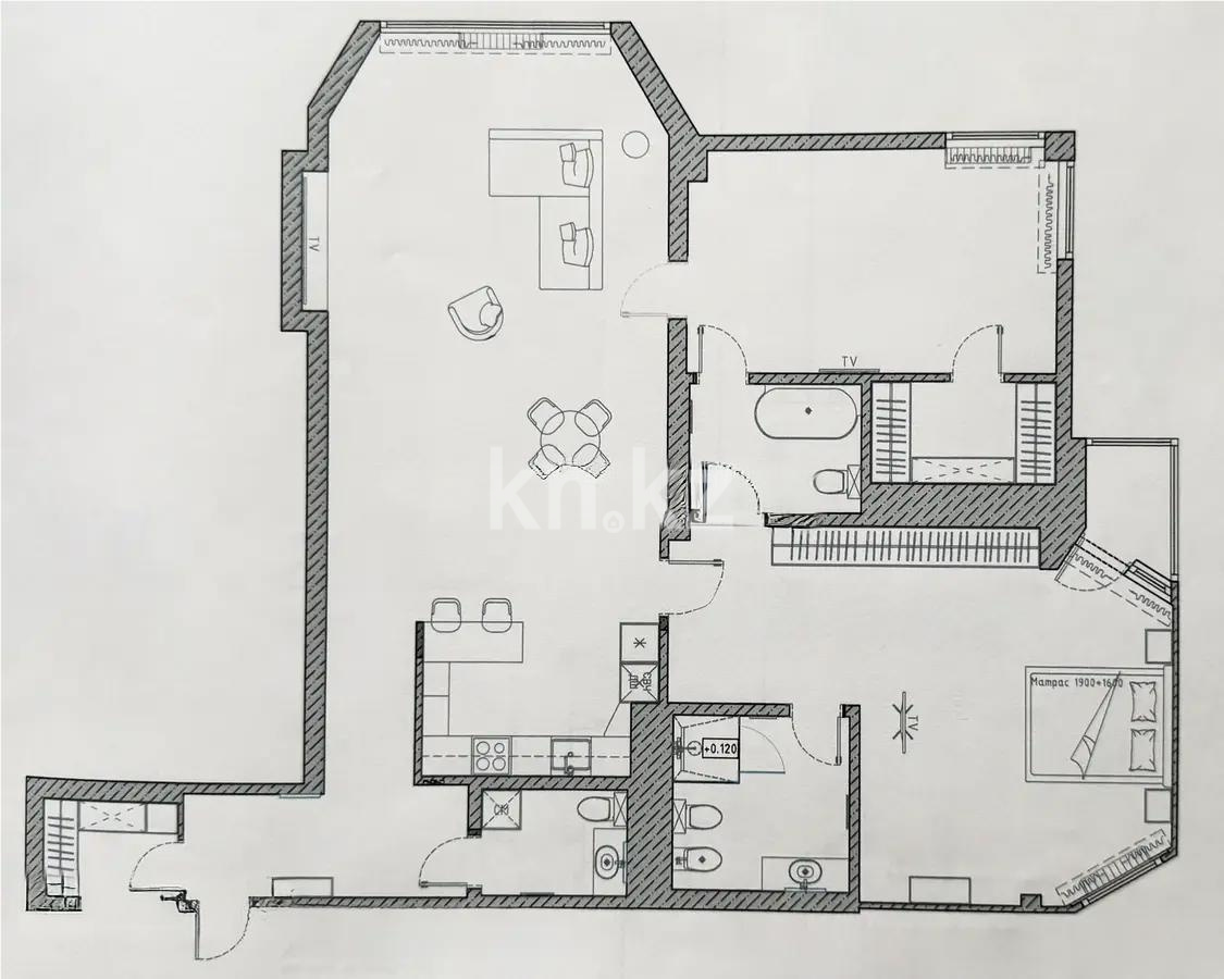 Продажа 3-комнатной квартиры, 138.4 м², пр. Женис, дом  1 - Продажа  трехкомнатных квартир в Астане с фото фото 5 из 5