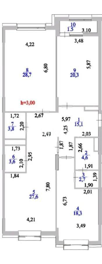 Продажа 3-комнатной квартиры, 126.2 м², пр. Аль-Фараби, дом  35 стр в Астане - фото 6