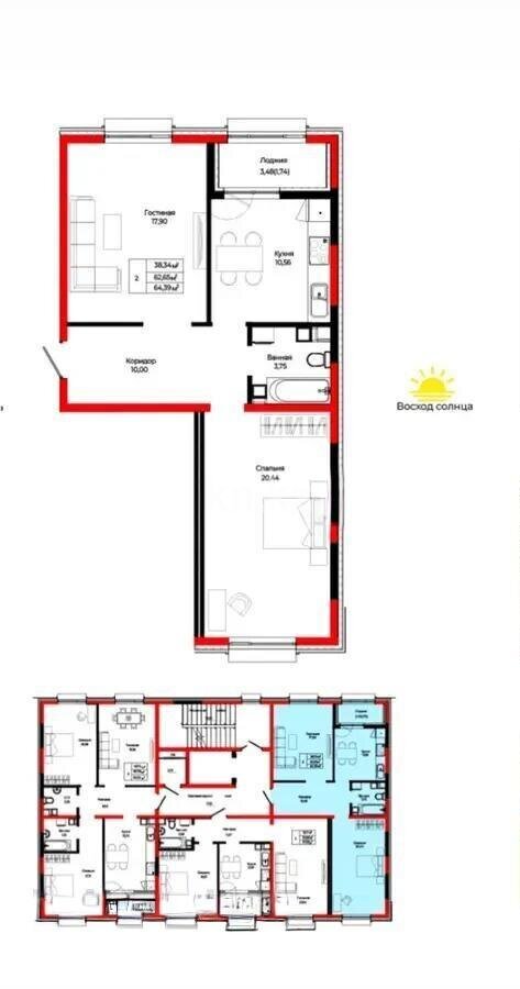 Продажа 2-комнатной квартиры, 66 м² в Астане - фото 4