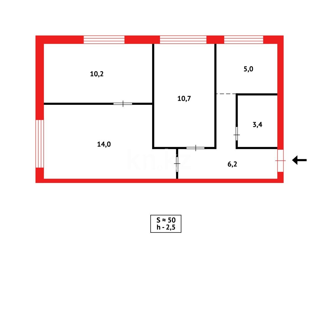 Продажа 3-комнатной квартиры, 49 м² в Караганде - фото 18
