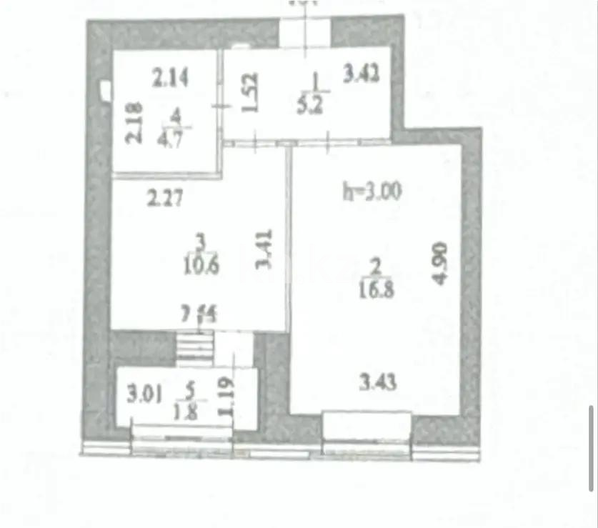 Продажа 1-комнатной квартиры, 39.1 м² в Астане