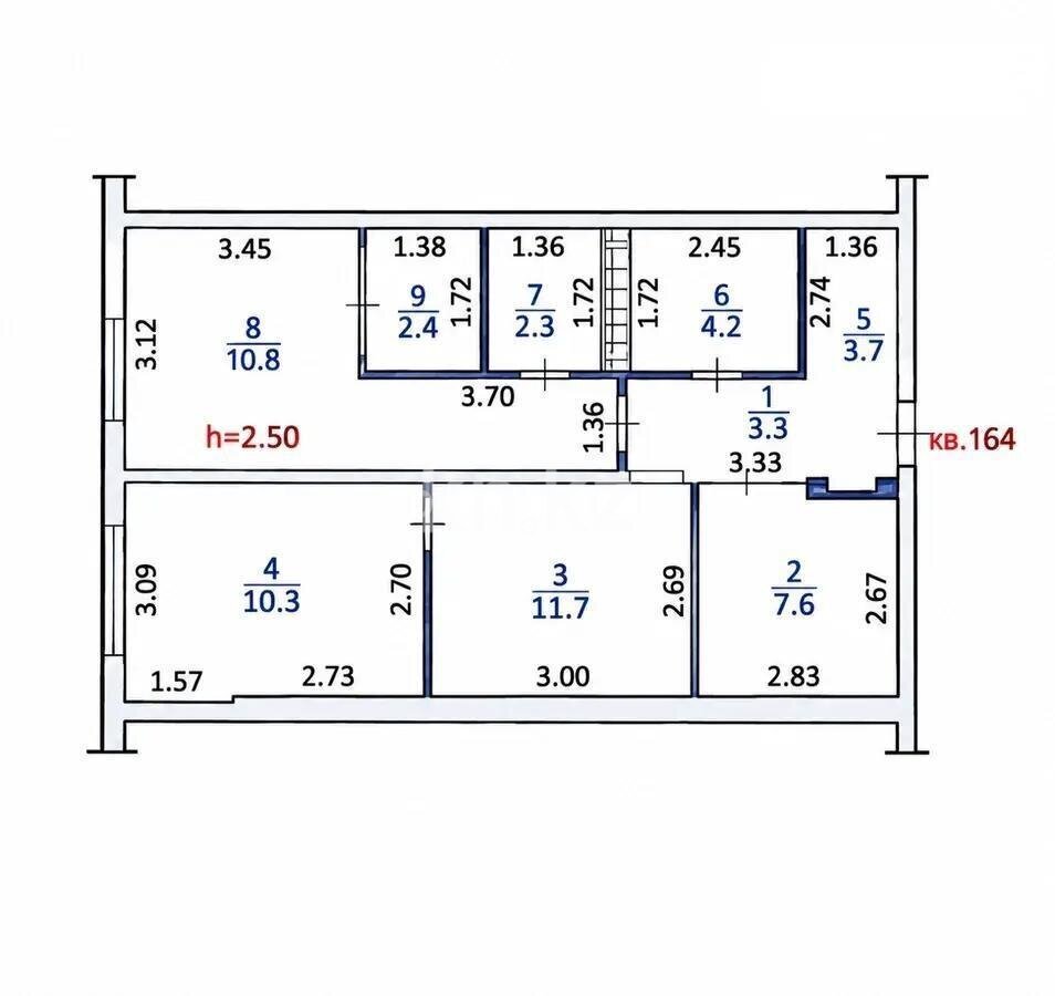 Продажа 3-комнатной квартиры, 68 м² в Алматы