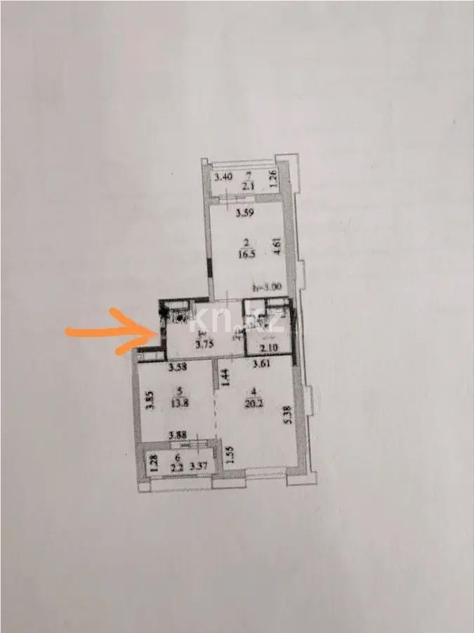 Продажа 2-комнатной квартиры, 68.4 м², ул. Бокейхана, дом  16/2 в Астане - фото 5