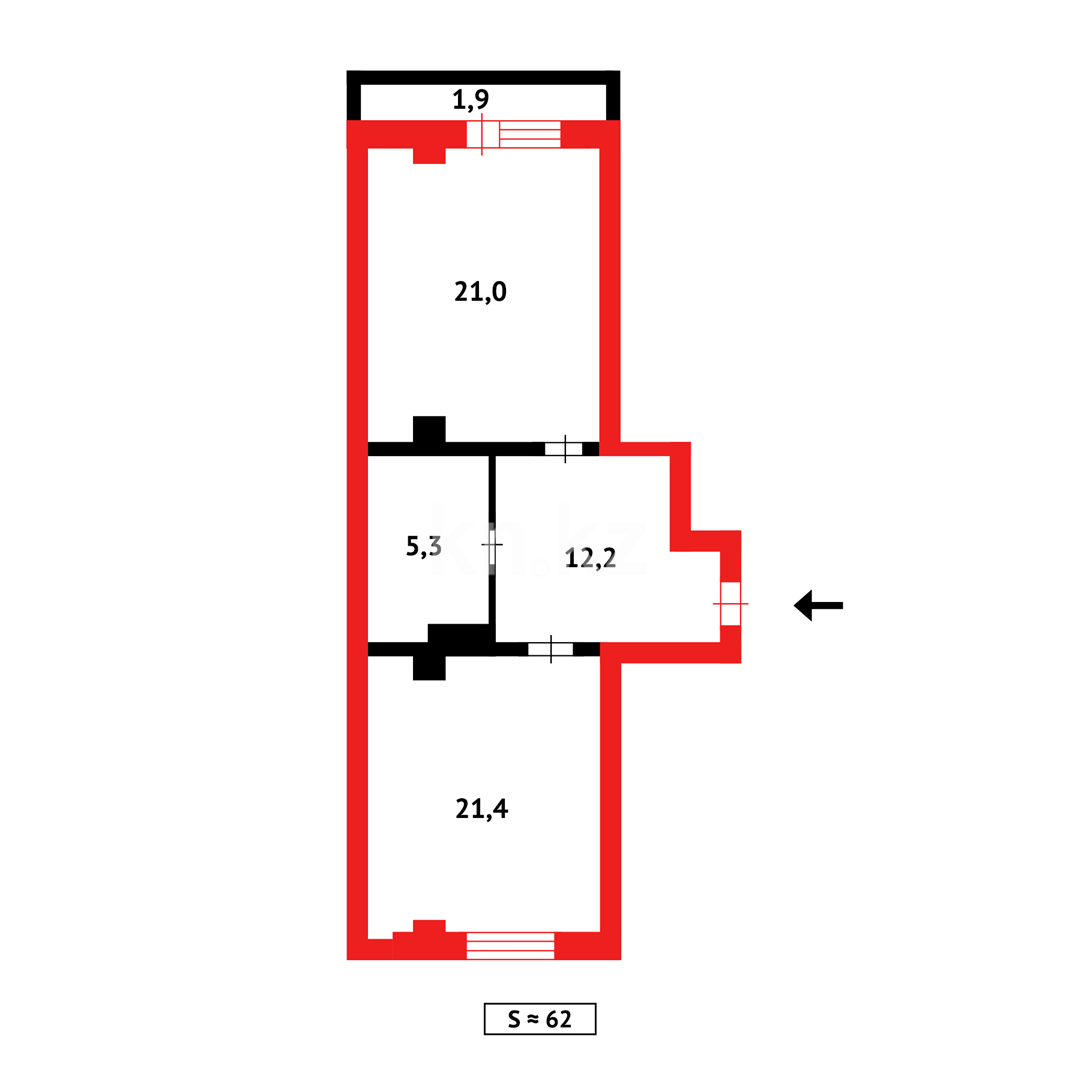 Продажа 1-комнатной квартиры, 65 м² - Продажа квартир в Казахстане - страница 13 фото 16 из 16