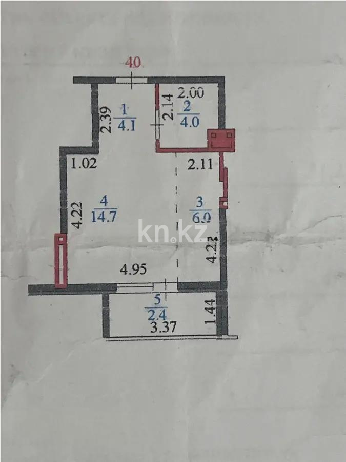 Продажа 1-комнатной квартиры, 31.2 м², ул. Айтеке би, дом  5 - Продажа  однокомнатных квартир в новостройках Астаны без посредников с фото фото 6 из 6