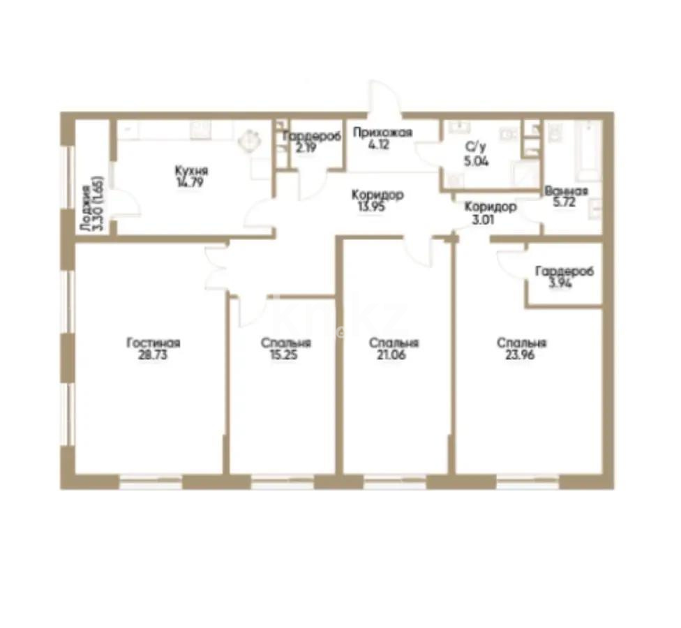 Продажа 4-комнатной квартиры, 142 м², ул. Симферопольская, дом  1/1 - Продажа  четырехкомнатных квартир в новостройках Алматы без посредников фото 1 из 1