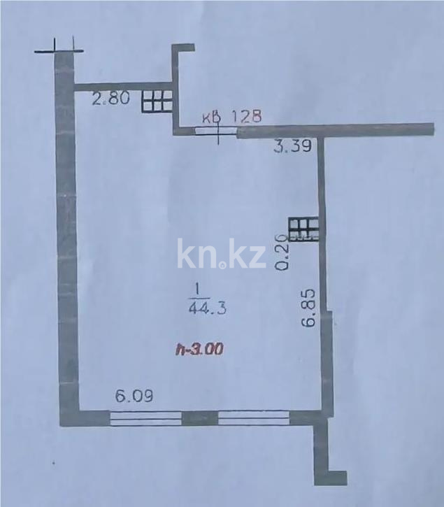 Продажа 2-комнатной квартиры, 44.3 м² в Алматы - фото 3
