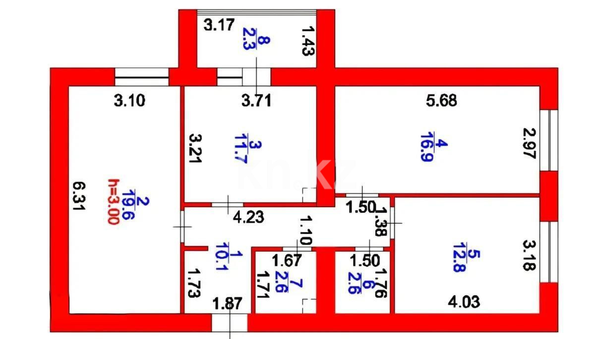 Продажа 3-комнатной квартиры, 78 м² в Астане - фото 7