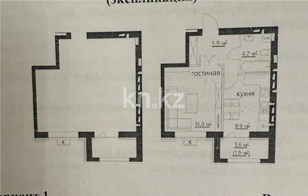 Продажа 1-комнатной квартиры, 38 м², 067 учетный квартал, дом  464/4 - Продажа квартир в Караганде фото 1 из 1
