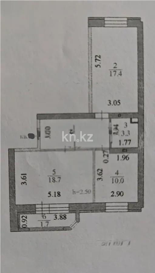 Продажа 2-комнатной квартиры, 60.2 м², ул. Айтматова, дом  41 - Продажа и аренда недвижимости в Астане фото 6 из 6