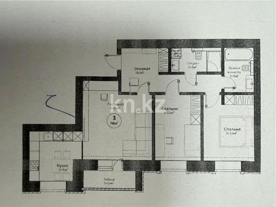 Продажа 3-комнатной квартиры, 78 м² - Продажа квартир от собственников в Караганде - страница 30 фото 1 из 1